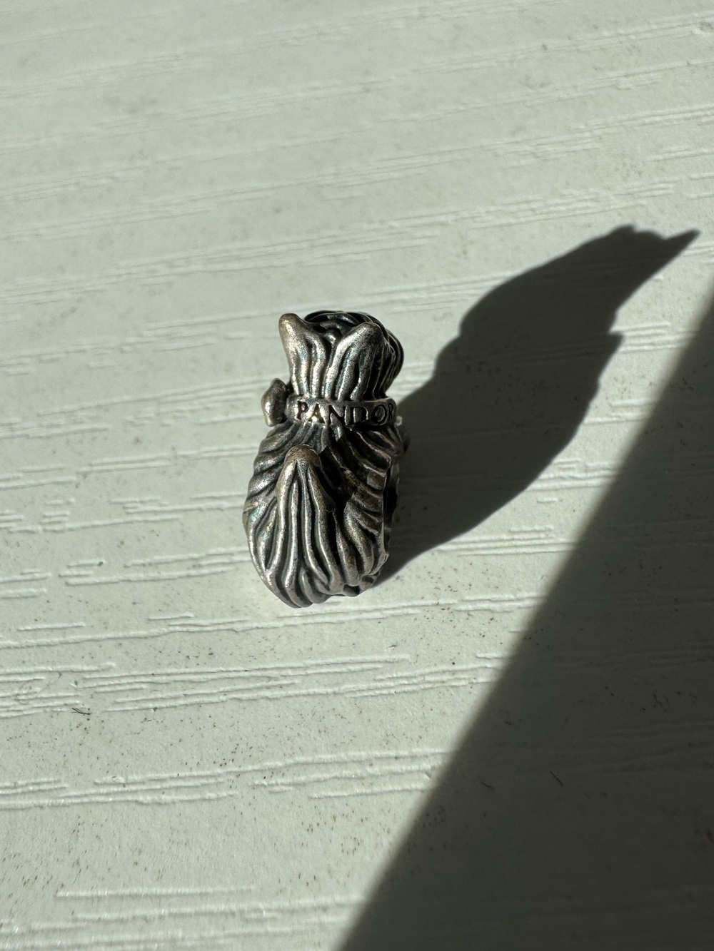 Pandora Sterling Silver Dog Charm Schnauzer Puppy Bow Collar S925 ALE - Picture 2 of 5